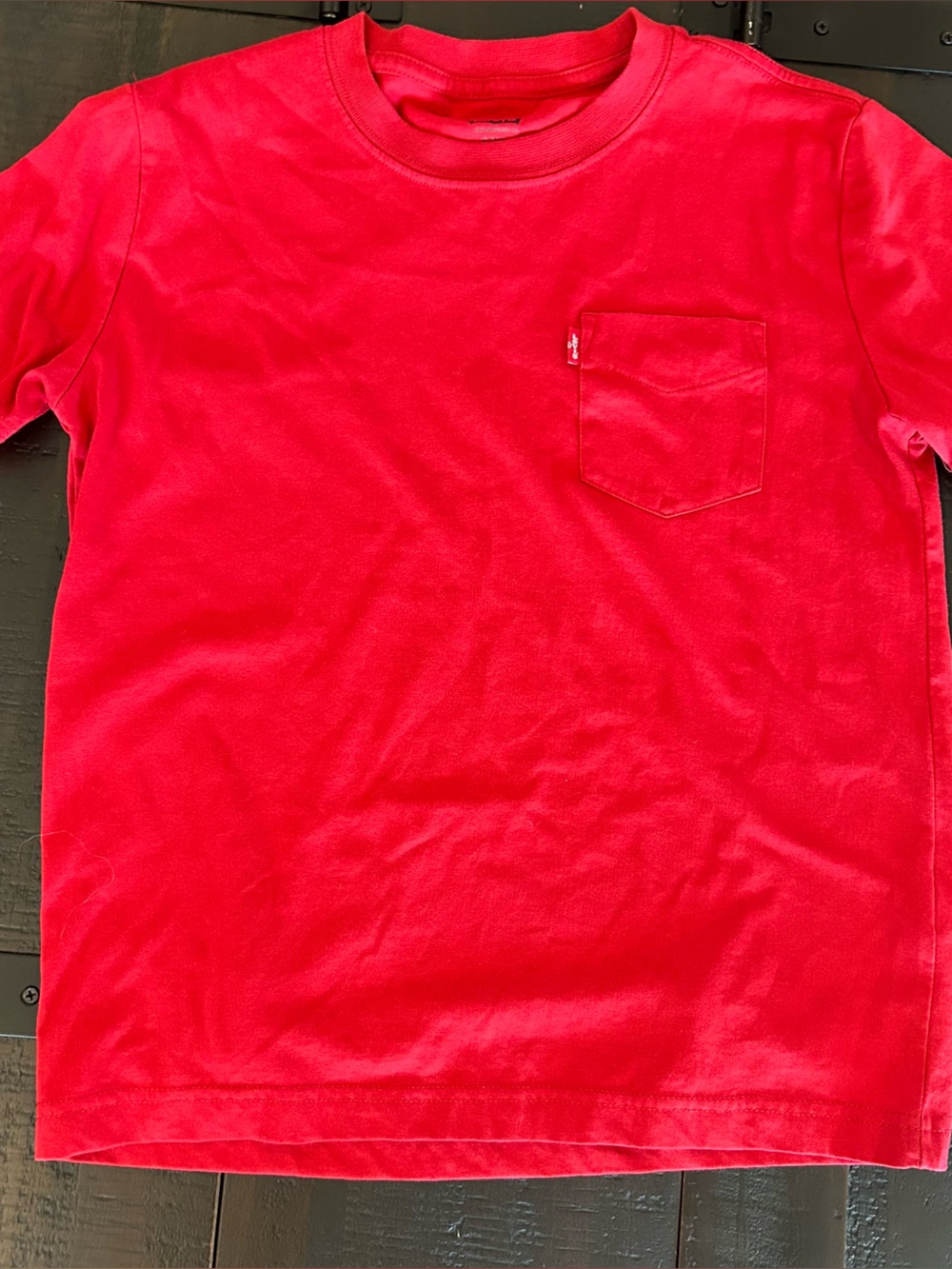 Levi's Kids Red Short-Sleeve Pocket Tee